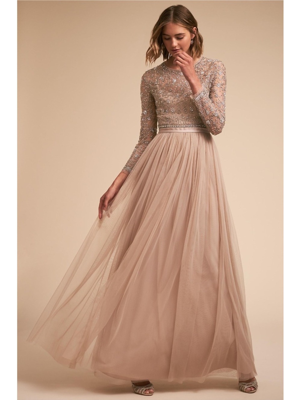 New Anthropologie x BHLDN Needle & Thread Miramar Dress Size 10